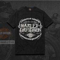 เสื้อฮาเล่ย์ Harley-Davidson ป้าย USA เสื้อยืดคอกลมผู้ชายแขนสั้น ผ้าCotton100 ใสสบาย