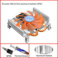 Pccooler S85S89 27mm ultra-thin CPU Cooler radiator For HTPC 1U mini case all-in-one 80mm PWM cooling fan For In 1200 115X