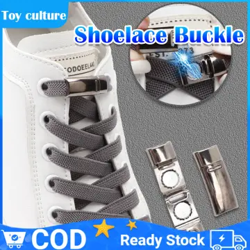 Shoe Lace Shoelace Buckle Rope Clamp Cord Lock Stopper Run Sports Clips