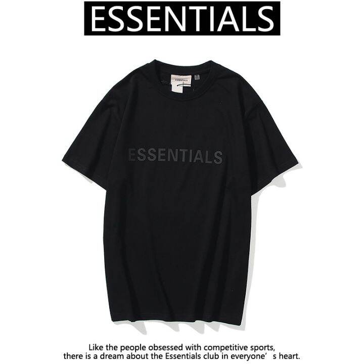 พร้อมส่ง-เสื้อยืดลําลอง-แขนสั้น-พิมพ์ลายโลโก้ตัวอักษร-fear-of-god-essentials-ขนาดใหญ่-สําหรับผู้ชาย-lwk