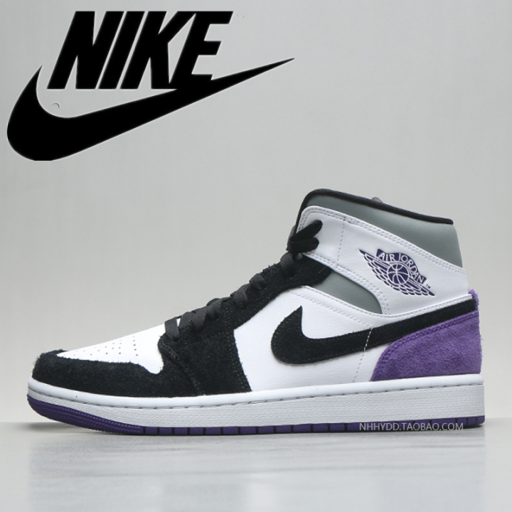 1th Monochrome Purple Toe Mid-top Men's Basketball Shoes 9 