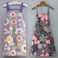 Cute Flower Kitchen Household Oil-Proof Cooking Apron For Women Children Kitchen Men Waterproof Adult Coffee Baking Accessories Aprons