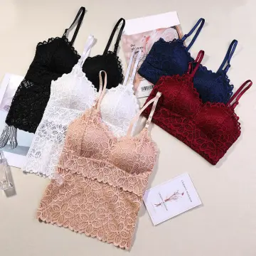 Sexy Lace Beauty Back Camisole Bras Lingerie with Chest Pad Women