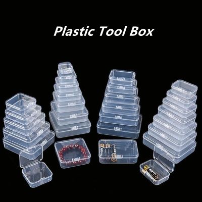 ▧ 5PCS Multi-size Clear Plastic Jewelry Earrings Boxes Screw Beads Storage Containers Case Tools Parts Storage Box Craft Organizer
