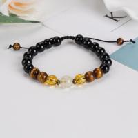 [COD] 2022 and cross-border retro citrine black gallstone flat knot beaded energy bracelet factory direct supply