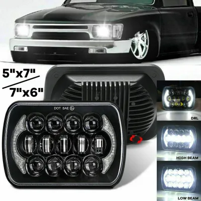 ไฟหน้ารถบรรทุก LED 5X7 "สำหรับ Toyota DRL สว่างที่สุด7X6นิ้ว
