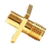 1pc SMA Female Jack RF Coax Connector 4-hole Panel Mount Straight for RG402 141 Cable Goldplated Wholesale New