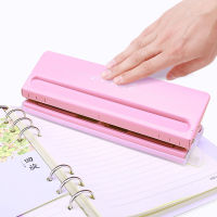 KW-trio Adjustable 6-Hole Desktop Punch Puncher with 6 Sheet Capacity Organizer Six Ring Binder for A4 A5 A6 B7 Dairy Planner