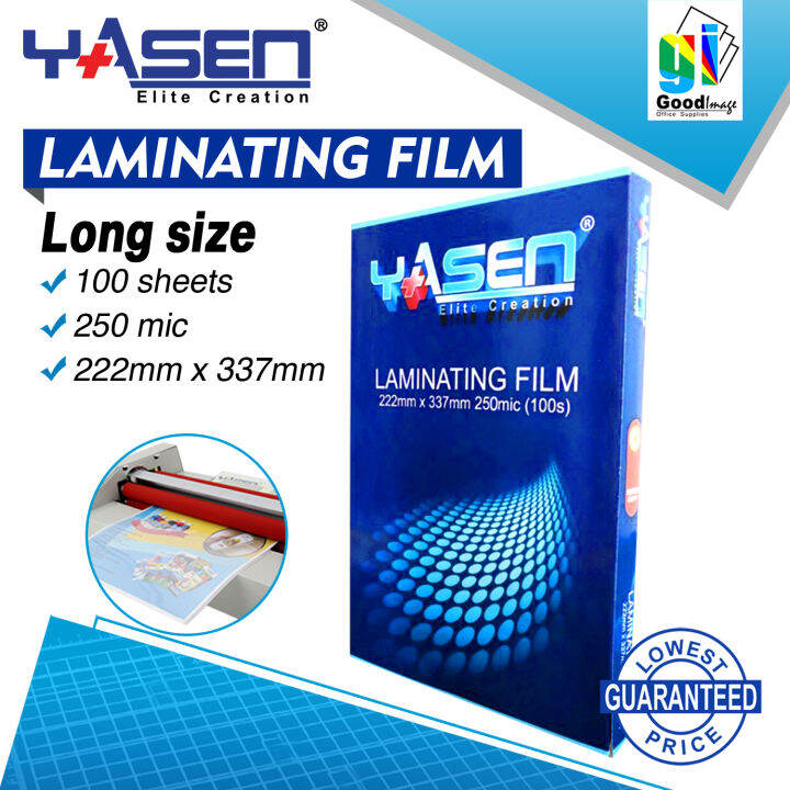 Yasen Laminating Film Long 250 Microns 100 Sheets per ream Lazada PH