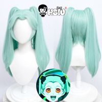 Rebecca Cosplay Wig Cyberpunk Edgerunners Cosplay HSIU Blue double ponytail short hair Synthetic Wig +Wig Cap Rebecca Wig