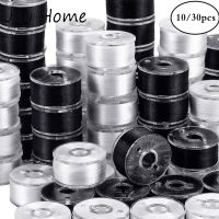 1030Pcs Black White Sewing Machine Bobbins Spool Plastic Sewing Bobbins with Thread for Home Embroidery Machines Sewing Tools