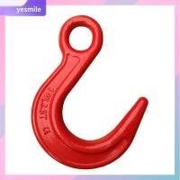 YESMILE เหล็กอัลลอยด์ ตะขอยกขนาดใหญ่ 2Ton สีแดงเเดง ตะขอแขวนเครน ง่ายต่อการติดตั้ง 4400ปอนด์ ตะขอสลิงตา วิศวกรรมการก่อสร้าง