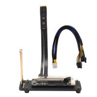 Laptop External Graphics Card EGPU PCI-E 3.0 X16 to M.2 NVMe Extension Cable with Bracket for ITX STX Power Cord External Graphics Card Bracket