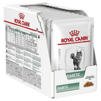 Royal Canin Diabetic In Gravy อาหารเปียกสำหรับแมวโรคเบาหวาน 85 กรัม [ยกกล่อง 12 ซอง]