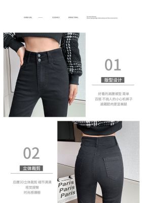 [ส่งไว] Clothinghouse_shop [ ทรงสวย พร้อมส่ง ! ] กางเกงยีนส์ขายาว สไตล์เกาหลี กางเกงขาเดฟ ผ้ายืดนิ่มใส่สบาย