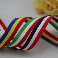 New10mm Printed Ribbon 5styles Tricolor flag stripes Grosgrain Ribbon DIY Handmade Tape Gift box decoration Clothing accessories Gift Wrapping  Bags