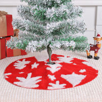Floor Cushion Christmas Decoration Supplies Mini Christmas Tree Decoration Red Plush Apron Christmas Tree Bottom Decoration