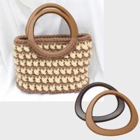 D-shaped Wooden Bag Handle Woven Bag Handle DIY Replacement Handbag Tote Handles Bags Accessories Purse Handcrafted Bag Straps