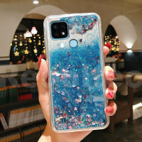 เคสสำหรับ Realme C21 / Realme C21Y,เคสโทรศัพท์ซิลิโคน TPU ใสแวววาวทรายไหลกลิตเตอร์แวววาว