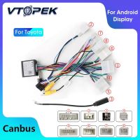 Vtopek For Toyota High wiring 16-pin Android Wire Harness Power Cable Adapter For Toyota Corolla/Camry/RAV4 With Canbus Electrical Connectors