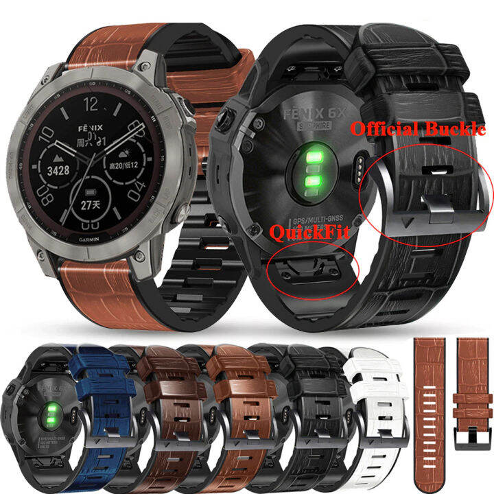 zenia-26มม-22มม-ซิลิโคน-pu-หนังสายนาฬิกาสำหรับ-garmin-fenix-7x-7-6x-6-pro-51mm-sapphire-solar-5x-5-plus-3-quatix-enduro-forerunner-935-945-descent-g1-mk1-mk2-mk2i-marq-d2-mach-1-tactix-bravo-charlie-d