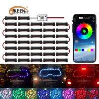 【Quality】 【Chat-support】 【Quality】 Okeen กระจกบังลมปรับเสียงเพลง3M,แถบไฟ Led ปรับแต่งเพลงได้โคมไฟเบรกอัตโนมัติไฟตกแต่งบรรยากาศควบคุมด้วยแอป