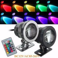 10W RGB LED underwater light colorful remote control underwater light park square landscape light 12V IP67