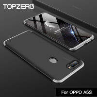 TOPZERO GKK เคสโทรศัพท์สำหรับ OPPO A5S A12 A3S A5,เคสฝาครอบพลาสติกแข็งเนื้อด้านบางแบบ3 In 1เพื่อการปกป้องแบบเต็มที่