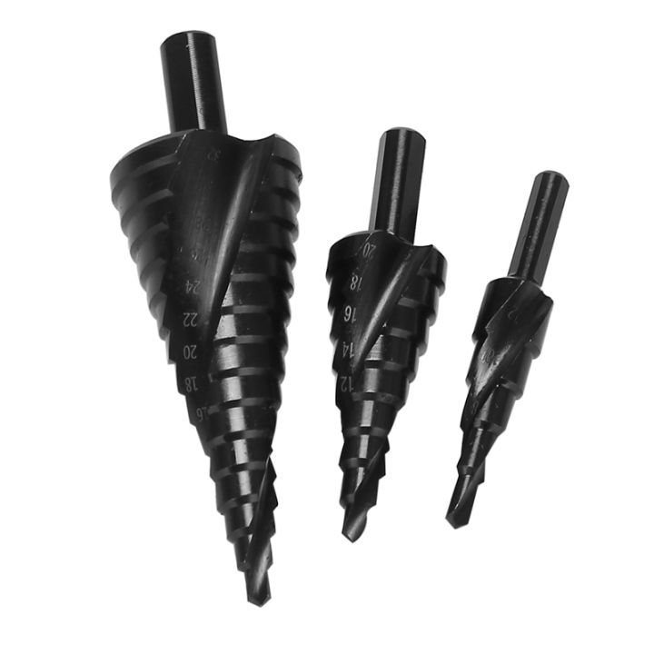 3pcs-4-32mm-hss-cobalt-step-drill-bit-set-nitrogen-high-speed-steel-spiral-for-metal-cone-triple-cornered-shank-hole-cutter