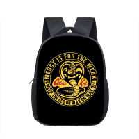 12Inch Cobra Kai Kindergarten Infantile Small Backpack for Kids Baby Cartoon School Bags Children Gift