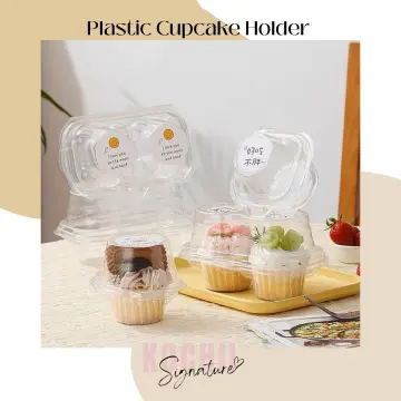 10PCS Individual Plastic Cupcake and Muffin Cup Containers