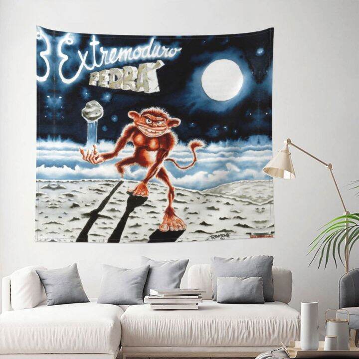 extremoduro-pedra-delantera-por-ramone-tapestries-สิ่งทอวินเทจพิมพ์จิตรกรรมฝาผนัง-r251-geeky