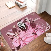 Pink Ghost Face Printed Carpet Bedroom Bedside Mat Kitchen Carpet Decoration Welcome Home Entrance Hallway Doormat Bathroom Rug