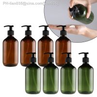 4 Pcs 500ml Shampoo And Conditioner Dispenser Bottles Bathroom Plastic Empty Refillable Pump Lotion Bottle Containers Set