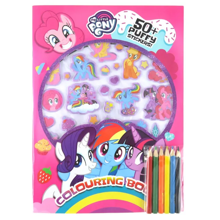 My Little Pony Colouring Pad With Puffy Stickers In Set Lazada