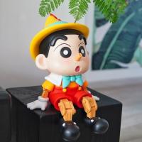 Gk Puppet Crayon Shin-คอสเพลย์จัน Pinocchio ชุด Blockhead Action FIGURE Anime ลำโพงบลูทูธอุปกรณ์ต่อพ่วง Kado Ulang Tahun