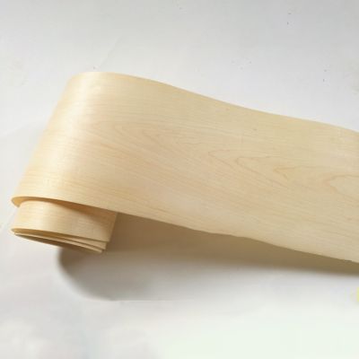 1 Roll Natural Maple Wood Veneer Thin Handmade Solid DIY Wood Veneer Decorative Outer Skin Speaker Renovation