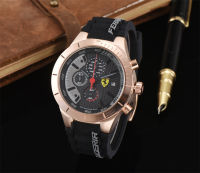 【สินค้าพร้อมสต็อก】Original Watch สำหรับผู้ชายนาฬิกาแฟชั่นผู้ชายธุรกิจปฏิทินยางนาฬิกาผู้ชายปลอมสามตาควอตซ์กันน้ำยอดนิยมสำหรับผู้ชาย