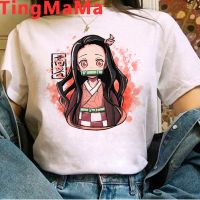 เสื้อยืดลายการ์ตูนญี่ปุ่นสุดฮอตฆ่าปีศาจ Kimetsu No Yaiba ลายการ์ตูน Tanjiriu Kamado เสื้อยืดที่เหมาะกับชายและหญิงผู้หญิง