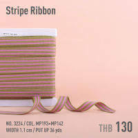 MOMOTARA No.3224 ริบบิ้น Ribbon ลายทาง Stripe Ribbon ขนาด 1.1 CM ยาว 36 หลา