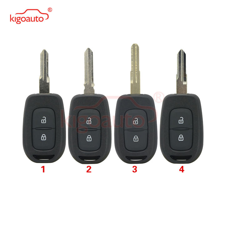 Kigoauto Remote key 2 button 433Mhz FSK VAC102 Hitag AES-4A Chip for Renault Duster Kwid Sandero Logan Clio Fluence 2013 - 2018
