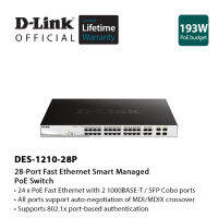 D-Link DES-1210-28P 28-Port PoE Fast Ethernet Smart Managed Switch