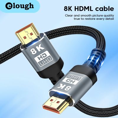 Elough 8K kabel HDMI 2.1 proyektor TV definisi tinggi laptop besar 8k 120hz 4k 60hz UHD HDR 48Gbps HDMI 5M