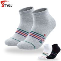 TTYGJˉ Golf socks in spring and summer Mens cotton socks White black socks Anti odor low top invisible ship socks Sports socks for men