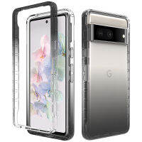 Google Pixel 7 Case, EABUY Transparent 2-in-1 Gradient Shockproof Case for Google Pixel 7