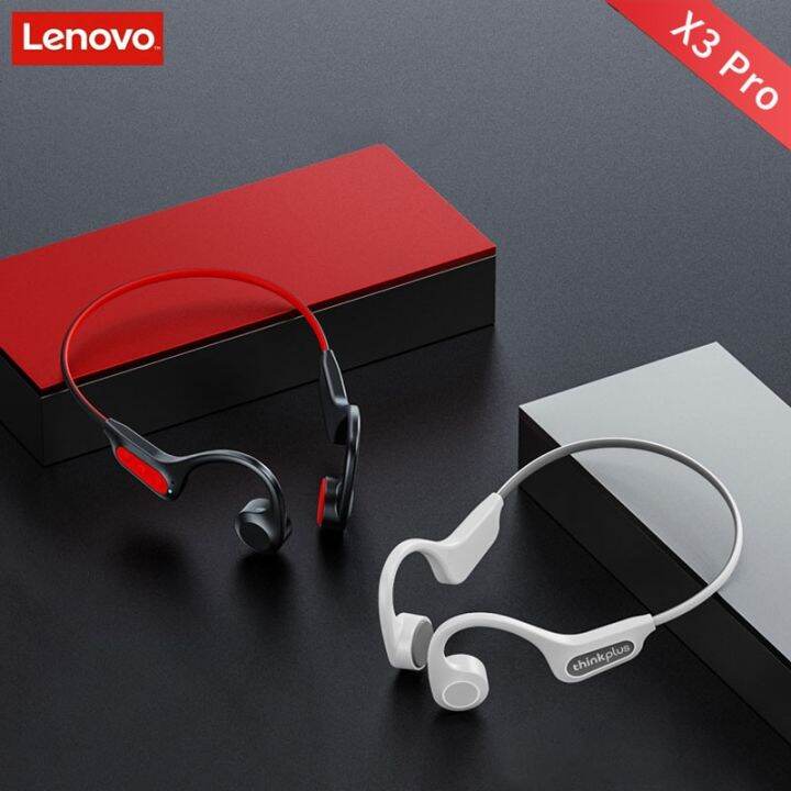 ☢ Lenovo X3 Pro Bone Conduction Earphones Bluetooth Hifi Ear Hook Wireless Headset With Mic