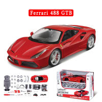 Maisto ประกอบรุ่น1:24 Ferrari 488 GTB ล้อแม็กรถสปอร์ตรุ่น D Iecast โลหะของเล่นรถแข่งรุ่นจำลองเด็กของขวัญ