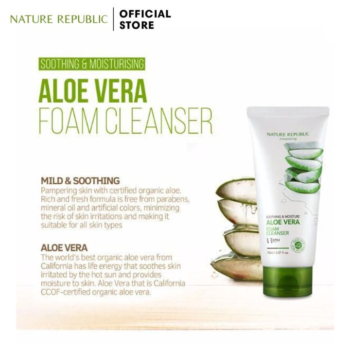 Nature Republic Soothing And Moisture Aloe Vera Foam Cleanser Lazada Ph 1040