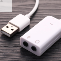 Cjing 7.1เสมือนการ์ดเสียง USB ภายนอก3D USB อะแดปเตอร์เสียง USB ไปยังแจ็ค3.5มม