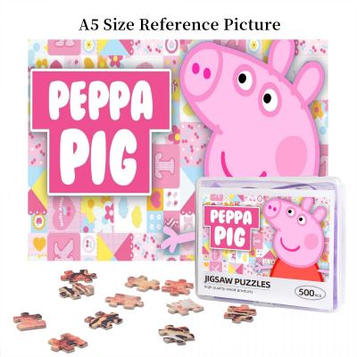 Peppa Pig Wooden Jigsaw Puzzle 500 Pieces Educational Toy Painting Art Decor Decompression toys 500pcs
